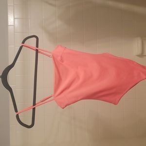 Hot pink snap body suit